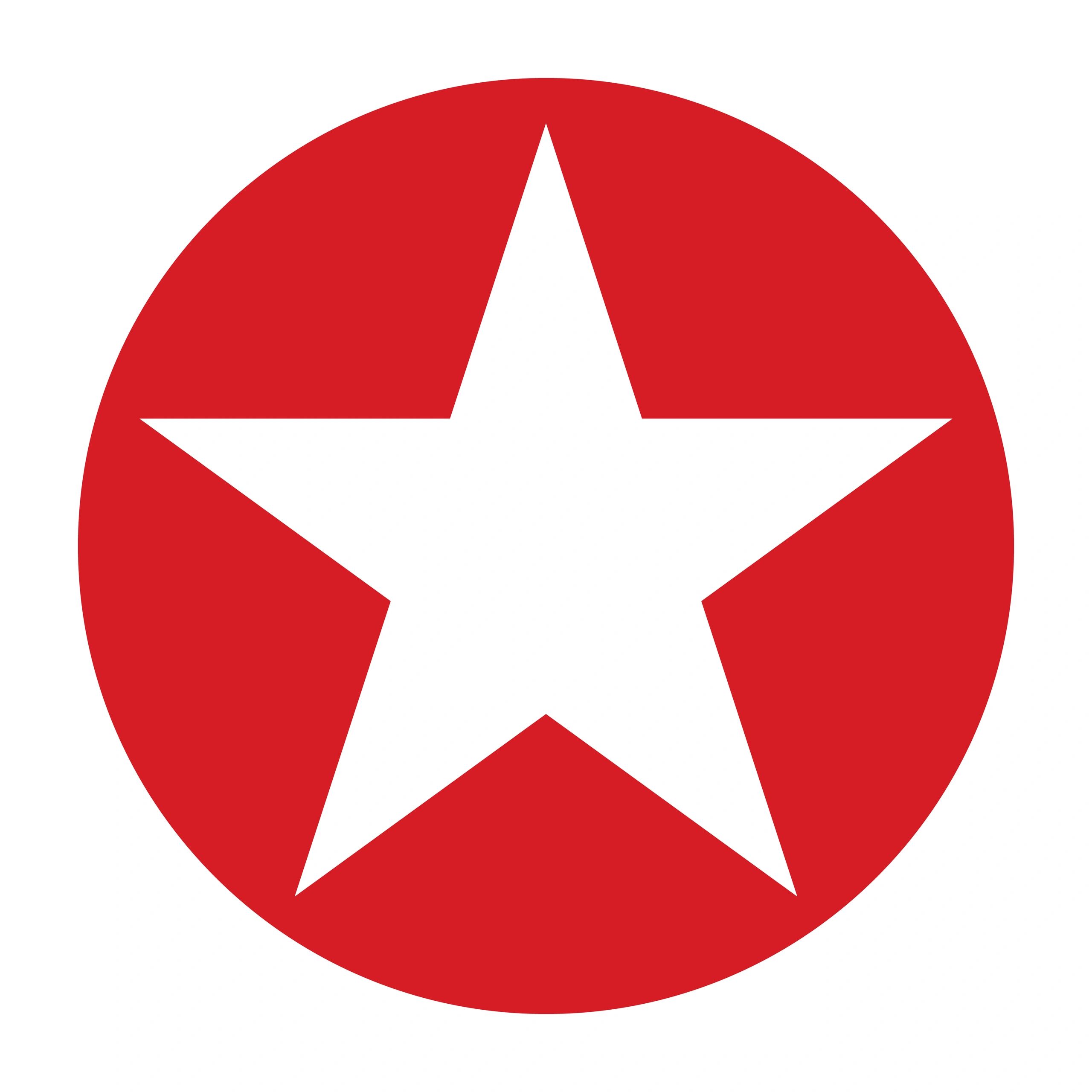 Ícone de estrela em fundo vermelho (ilustração vetorial).